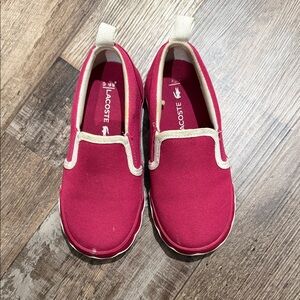 Lacoste Kids Fuchsia Slip-On Sneakers